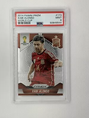 2014 Panini Prizm World Cup Soccer Xabi Alonso #173 Spain PSA 9 • $19.99