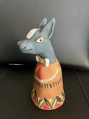 Vintage Mexican Folk Art Horchow Collection Clay Donkey Bell ~ • $20