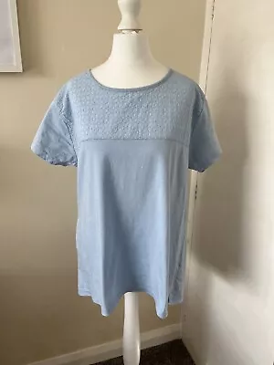 Quba Sails Blue Cotton Tshirt Size 14 • £15