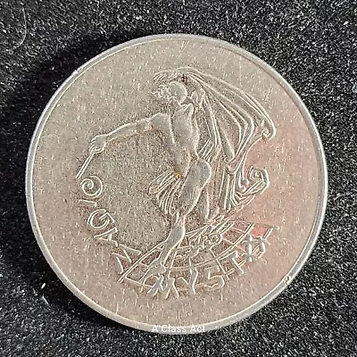 Magicians Coin Token MAGIC MYSTX DANCING WINGED NUDE DEVIL SORCERER GLOBE T5683 • $6