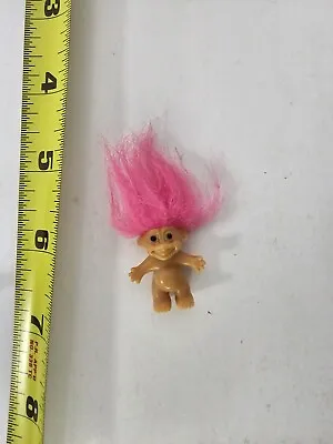 Vintage Mini 2 Inch Pink  Hair Russ Troll Doll • $9.99