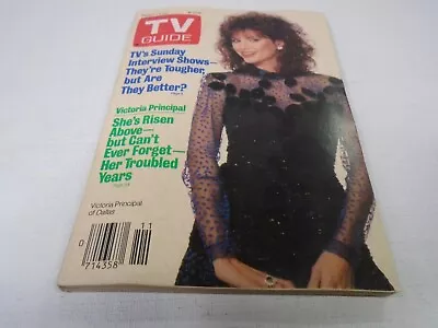 TV Guide March 14-20 1987 Victoria Principal Of Dallas • $5.99