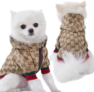Designer Luxury Dog Pet Puppy Hoodie Sweater Jacket Dogs (Small To X-Large) • $24.99