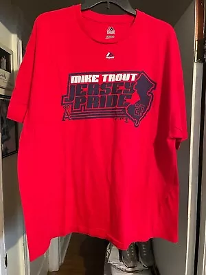 Majestic Mike Trout Jersey Pride Tee Shirt 2xl • $28.75