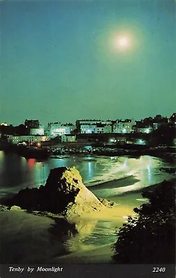 £0.50 • Buy #579 Holiday Souvenir WALES Postcard - TENBY By MOONLIGHT 2240 ARCHWAY  