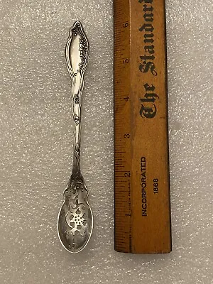 1904 International Silver Co Sterling Silver Mille Fleurs Olive Spoon 6” • $75