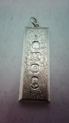 £37.10 • Buy Vintage Sterling Silver Patterned Ingot 30.9 Grams.