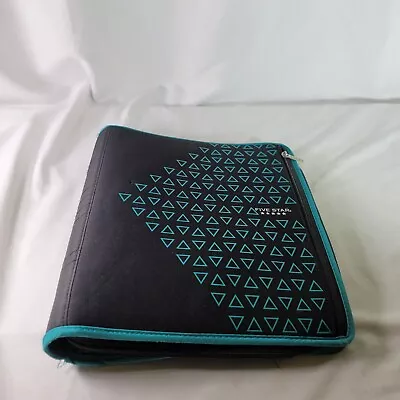 Five Star ZIPPER Binder 2 Inch 3 Ring Organizer Xpanz Teal Triangle • $17