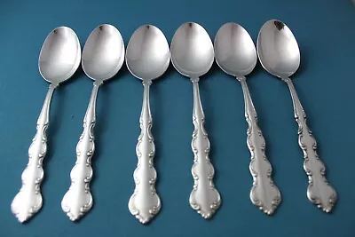6 Place Oval Soup Spoons Oneida Deluxe MOZART Stainless 6 3/4  • $33.59
