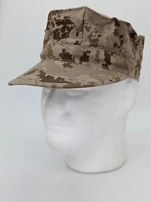 USMC Cover Garrison Marpat Digital Desert US Marine Corps Hat Cap Size Small • $14.95