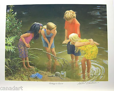 $0.88 • Buy Robert BATEMAN Art Print   Getting To Know   SIGNED With Certificate Children