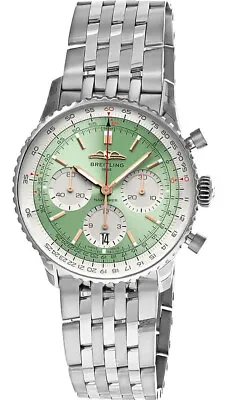 BREITLING Navitimer B01 41MM Mint Green Dial Men's Watch AB0139211L1A1 • $6965