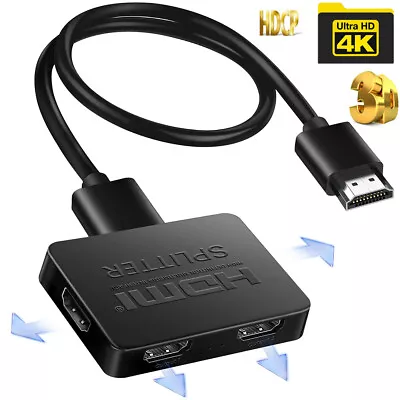 HDMI Splitter 1 In 4 Out 4K HDMI Splitter 1X4 Mirror Screen 4KX2K 1080P@60Hz HDR • $21.04