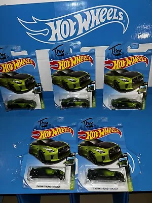 Lot Of (5) '17 Nissan Gt-r (r35) Hot Wheelsguaczillagreen2018 Hw Speed Blur • $17.50