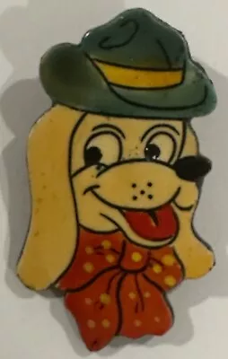 Vintage Cartoon Design Dog Brooch West Germany Plastic Enamel 1949+ Köter Hund • $20