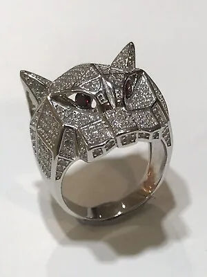 £49 • Buy 925 Sterling Silver Mens Solid Pinky Rİng WOLF DESIGN ALL SIZES