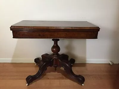 $1600 • Buy Antique Burr Walnut Card Table - James Bell