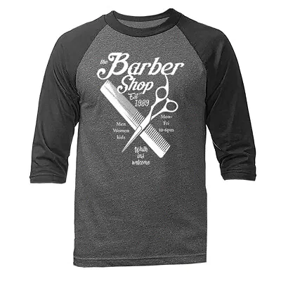 BARBER SHOP  3/4 Sleeve Raglan • $17.15