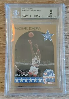 1990 Hoops #5 Michael Jordan Allstar Sp Bgs 9 • $50