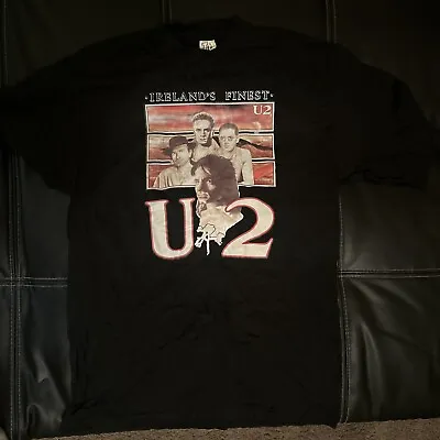 U2 ‘Joshua Tree’ Black  T-SHIRT (Large) Rock RARE 80’s Vintage • $49.99