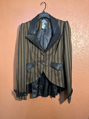 £97.84 • Buy Steampunk Western Victorian Gothic PUNK RAVE Stripe Cosplay Coat Women's L