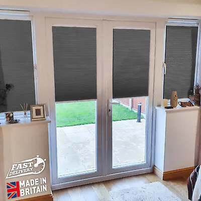 £55 • Buy Frameless And Easy To Fit Blackout Thermal Honeycomb PLEATED BLINDS French Doors