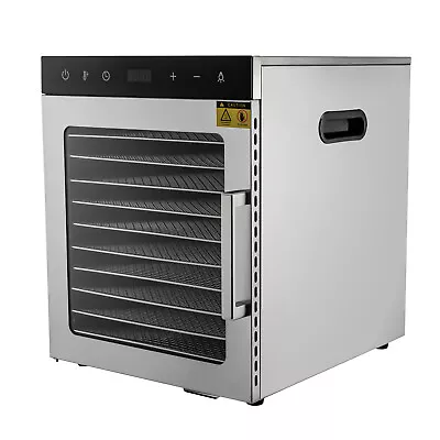 $189 • Buy Commercial Food Dehydrator 10 Tray Stainless Steel Fruit Meat Jerky Dryer&Timer