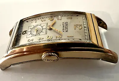 1940's Vintage Gruen Curvex Cal. 330 Wristwatch Original Dial As IS Long 47mm • $388