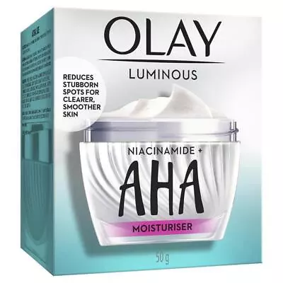 Olay Luminous Niacinamide + AHA Face Cream Moisturiser 50g • $29.99