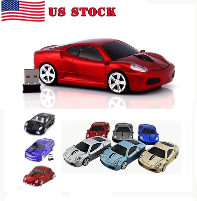 Gift 2.4Ghz Wireless USB Car Mouse Cordless Optical Laptop PC Computer MAC Mice • $13.96