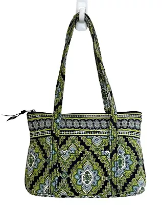 Women’s Vera Bradley Green & Blue Quilted Cambridge Shoulder Bag Purse • $22.45