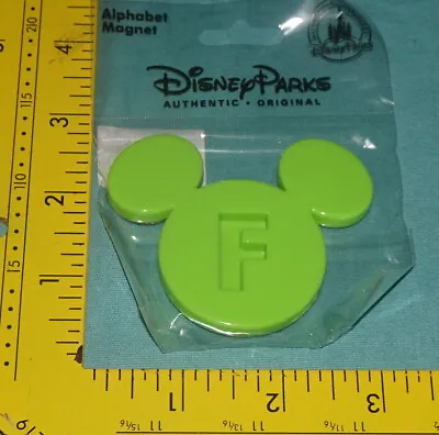 New = Green - F - Letter F = Walt Disney Parks = Mickey Mouse Alphabet Magnet • $7.99