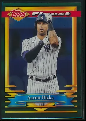 2021 Topps Finest Flashbacks #187 Aaron Hicks New York Yankees • $1.99