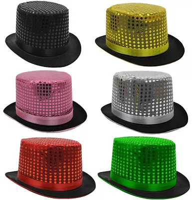 Sequin Top Hat Cabaret Circus Ringmaster Fancy Dress Costume Topper Accessory • £4.99