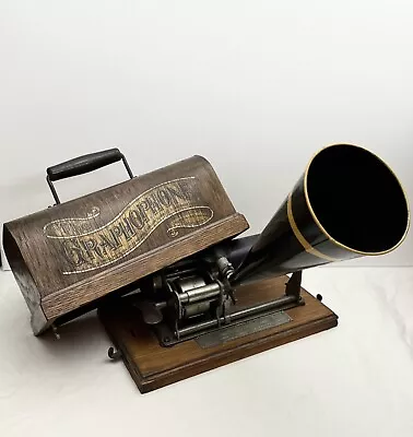 Antique Columbia Phonograph Co American Graphophone Co. Type Q 1886-1897 W/ Horn • $444