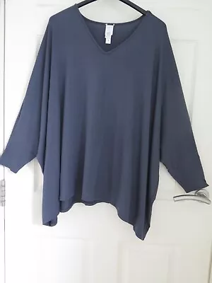 WOMEN'S WYNNE LAYERS GREY OVERSIZE BOX TUNIC TOP Size MEDIUM 12 14 16 • £4.95