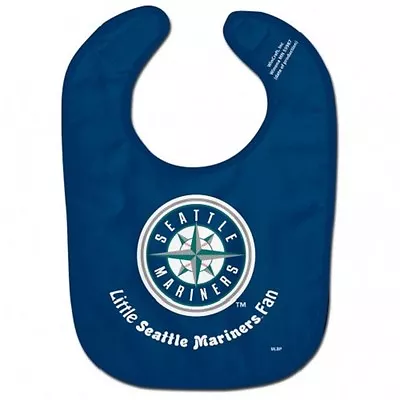 MLB Seattle Mariners Baby Infant ALL PRO BIB LITTLE FAN Blue • $12.95