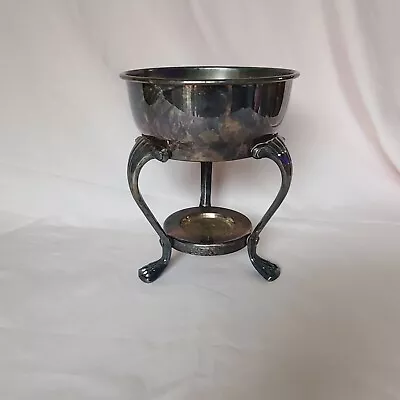 F.B. Rogers Silver Compant Silver Plate Chafing Warming Stand Ornate Tripod • $20