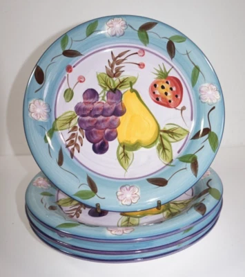 $21.24 • Buy VTG Set Of 4 Gibson Elite Bella Fruita Hand Painted Salad Dessert Plates NEW