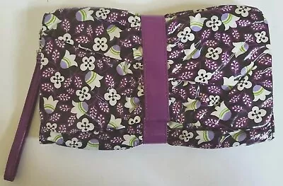 Vera Bradley Clutch Wristlet Crossbody Purse Plum Petals Purple Flower NO Strap  • $8.95