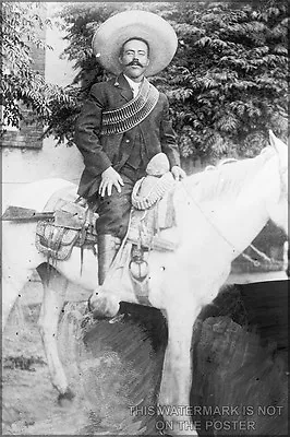 Poster Many Sizes; Pancho Villa On Horseback Francisco Villa • $63.53