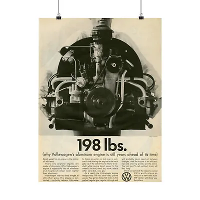 Volkswagen Beetle VW Bug Poster - VW Advertising Ad Print Mid Century Wall Art • $20