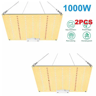 2PACK LED Grow Light 1000W  Panel Full Spectrum Lamp For Indoor Plant Veg Flower • $48.59