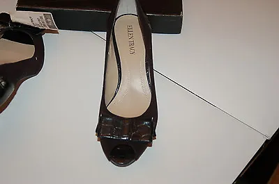 Nwb Elegant Ellen Tracy Black Sz.75 Open Toe Shoe Ret.$99 • $18.99