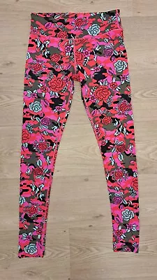 Zumba Wear Womens Gym Leggings Spicy Small Floral Red • £7.99