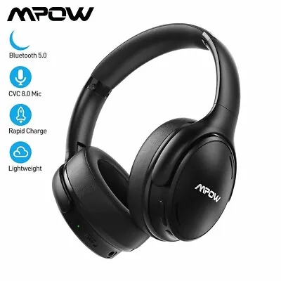 £29.99 • Buy Mpow H19 IPO ANC Wireless Bluetooth 5.0 Headphones Over Ear Earphones Bass Mic