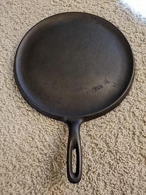 Vintage Unmarked Lodge 9 NC HS Cast Iron Griddle RESTORED • $36.45