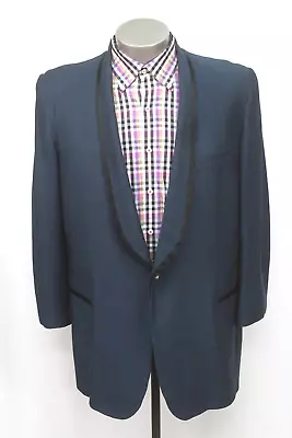 Mens VINTAGE 60s Tuxedo Formal Jacket Tux Smoking Shawl Slubbed Slim 46 S • $29.99