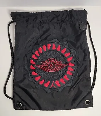 Air JORDAN Wings Drawstring Backpack Bag Michael Jordan 23 Shoes Embroidered Bag • $28.50
