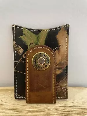 Nocona Mens Money Clip Camo Shotgun Shell Concho Brown • $31.99